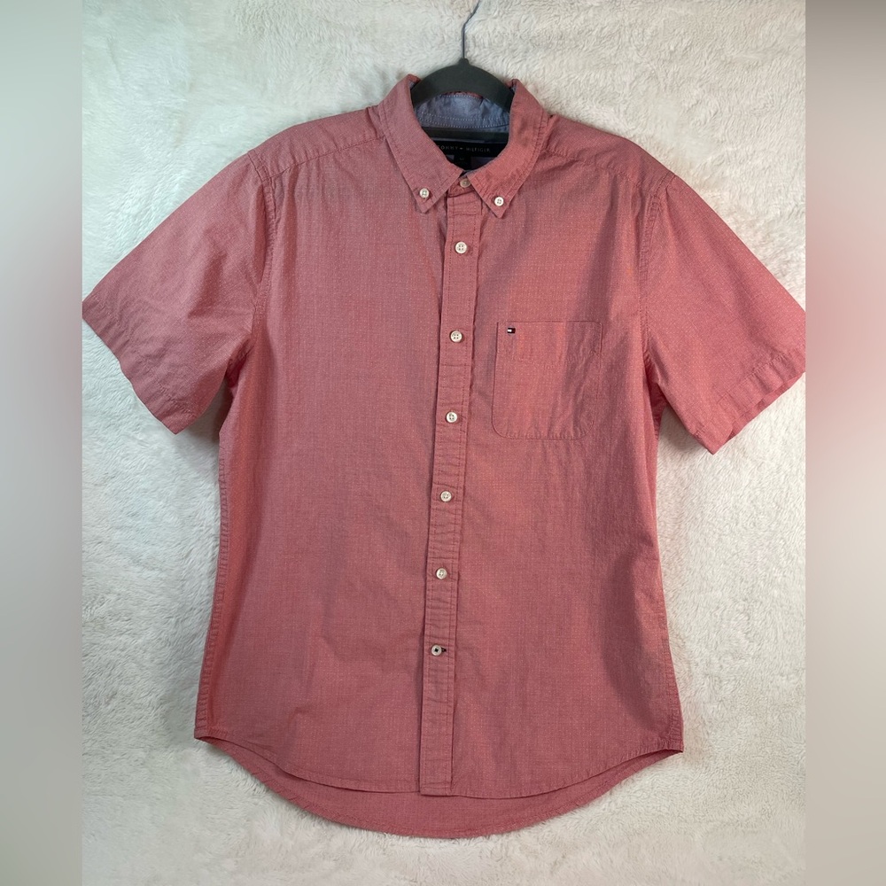 Tommy Hilfiger Men's Salmon Button-Down Shirt